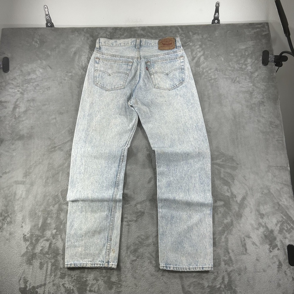 Vintage Levi's 501 Jeans Mens 31x30 Blue Acid Wash Regular Straight Denim USA